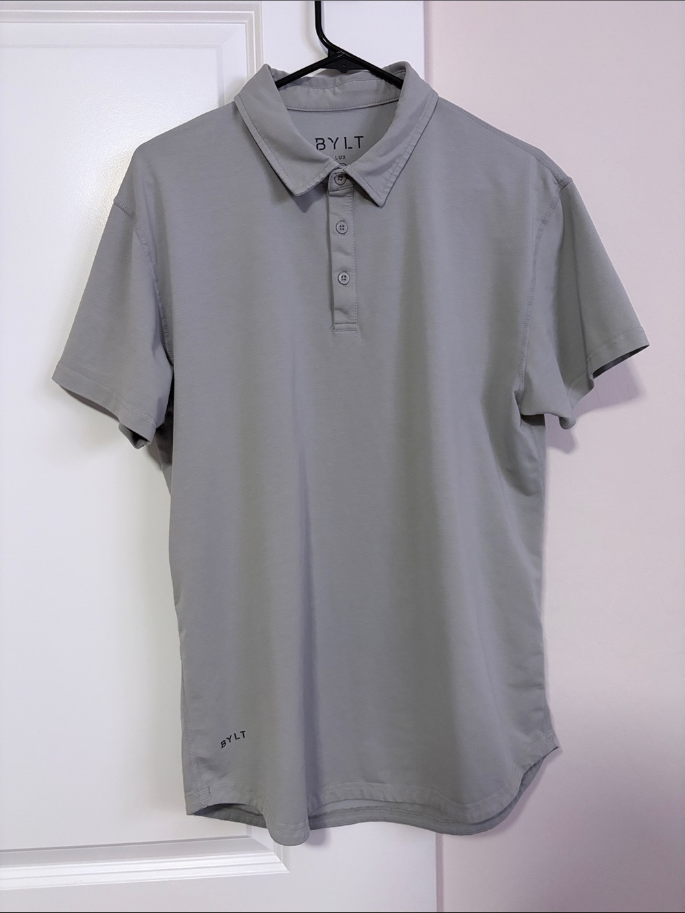 BYLT Basics Light Grey L Men's Lux Polo Shirt